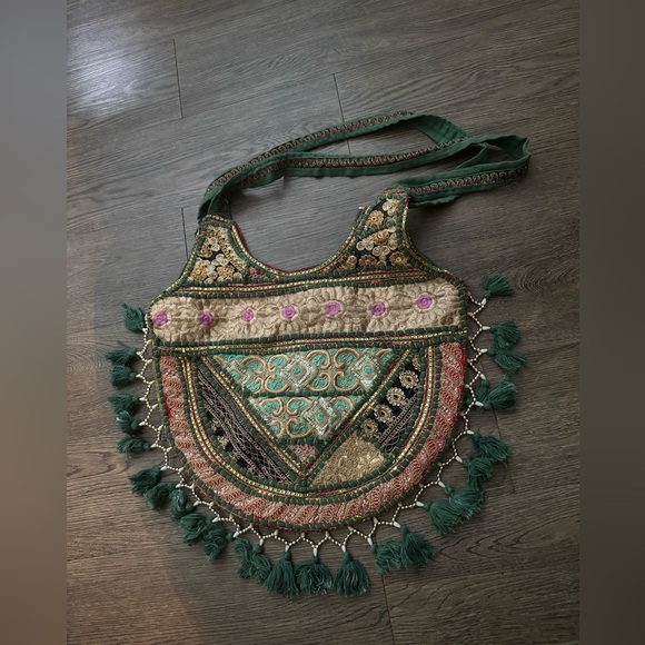 vintage boho gypsy fairycore circular tote - Picture 9 of 9